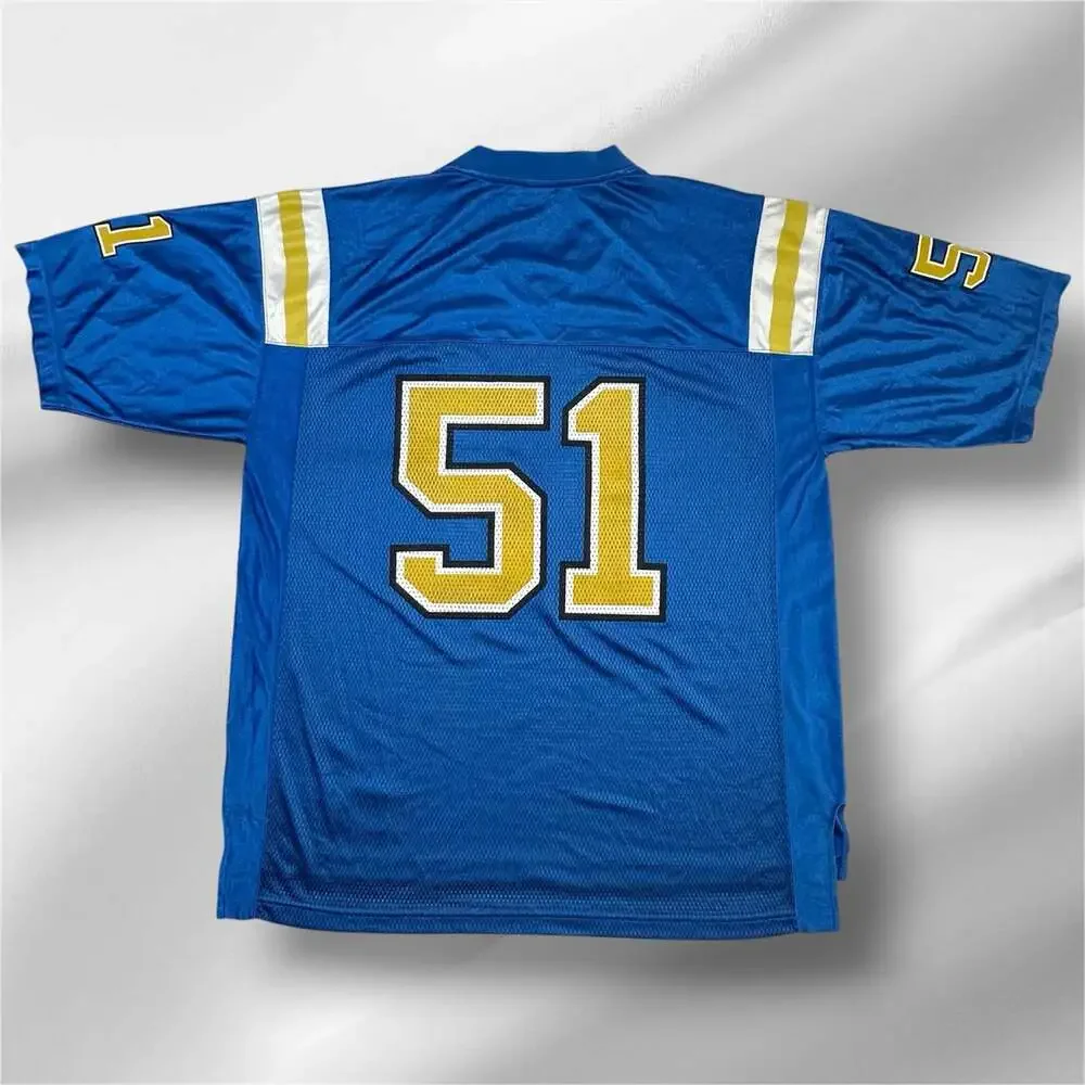 Adidas UCLA Bruins #51 NCAA Blue Football Jersey Size XL